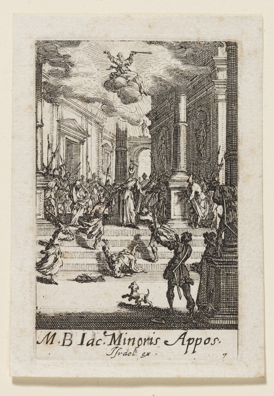 Martyrium des heiligen Apostels Jakob (Jac. Minoris Appos.) von Jacques Callot