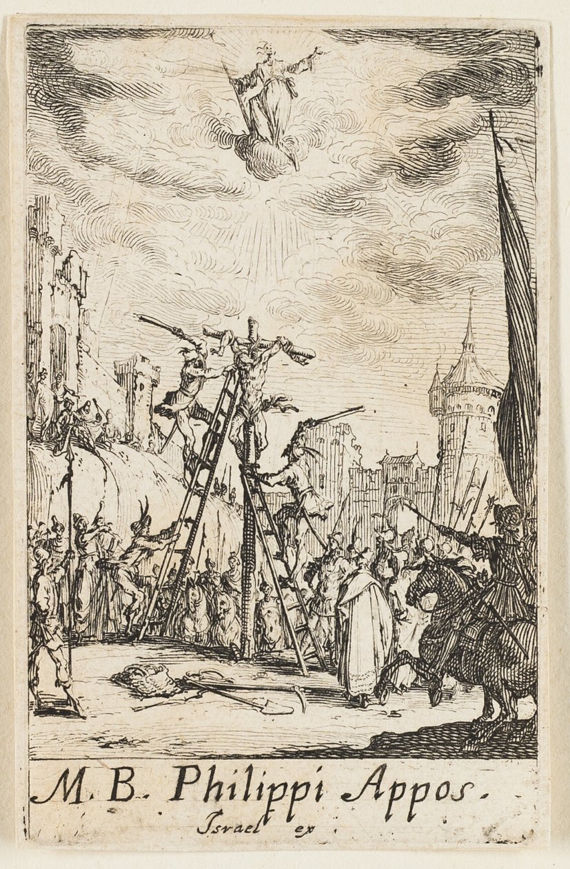 Martyrium des Heiligen Philippe, Platte acht aus Die Martyrien der Apostel von Jacques Callot