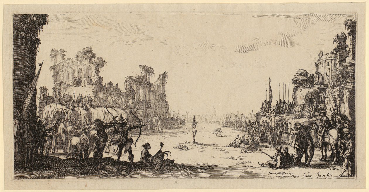 Martyrium des heiligen Sebastian von Jacques Callot