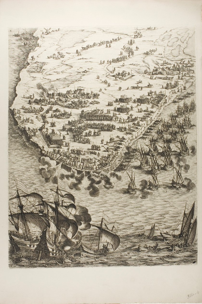 Tafel Vier aus La Siège de la Rochelle von Jacques Callot