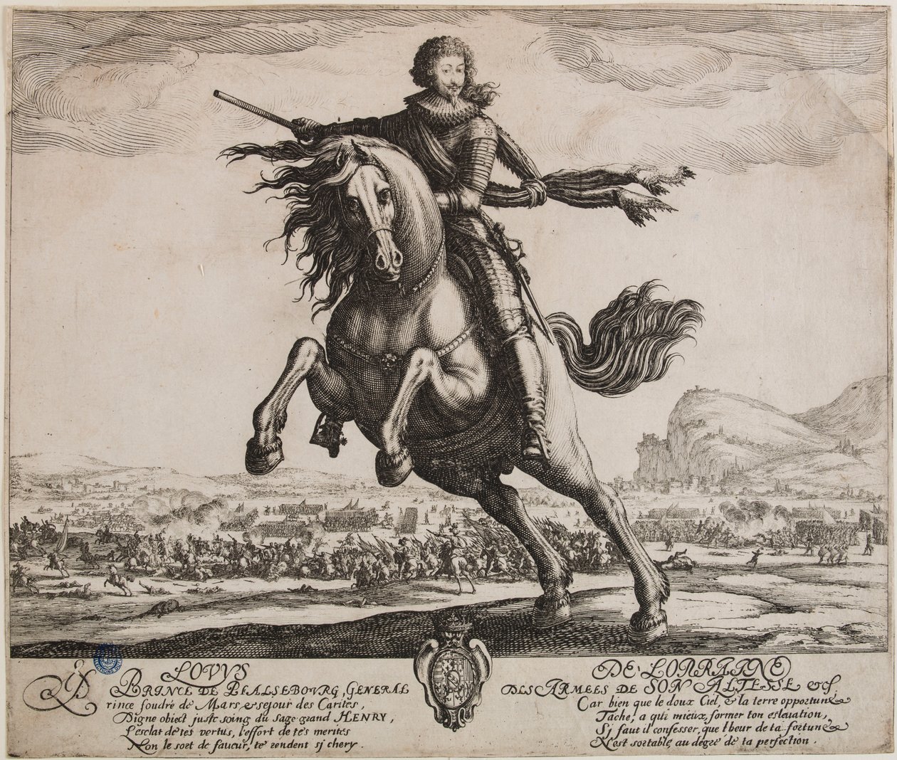 Porträt des Prinzen von Phalsbourg (Lieure 505, Meaume 508) von Jacques Callot