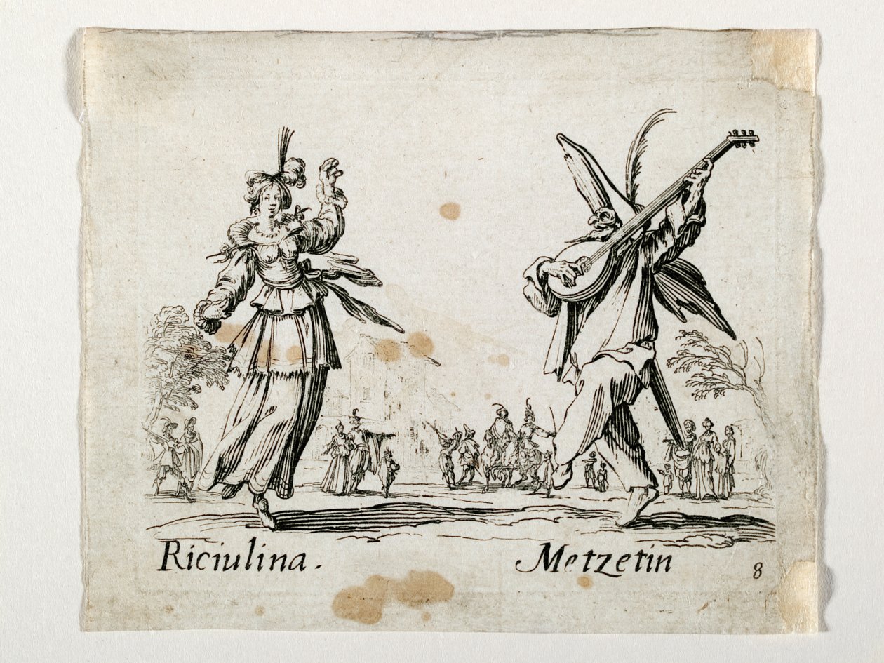 Riculina und Metzetin, Figuren aus der Commedia dell