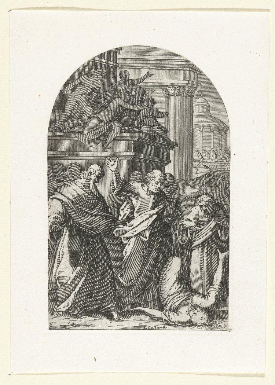 Saphira mit dem Tod bestraft von Jacques Callot