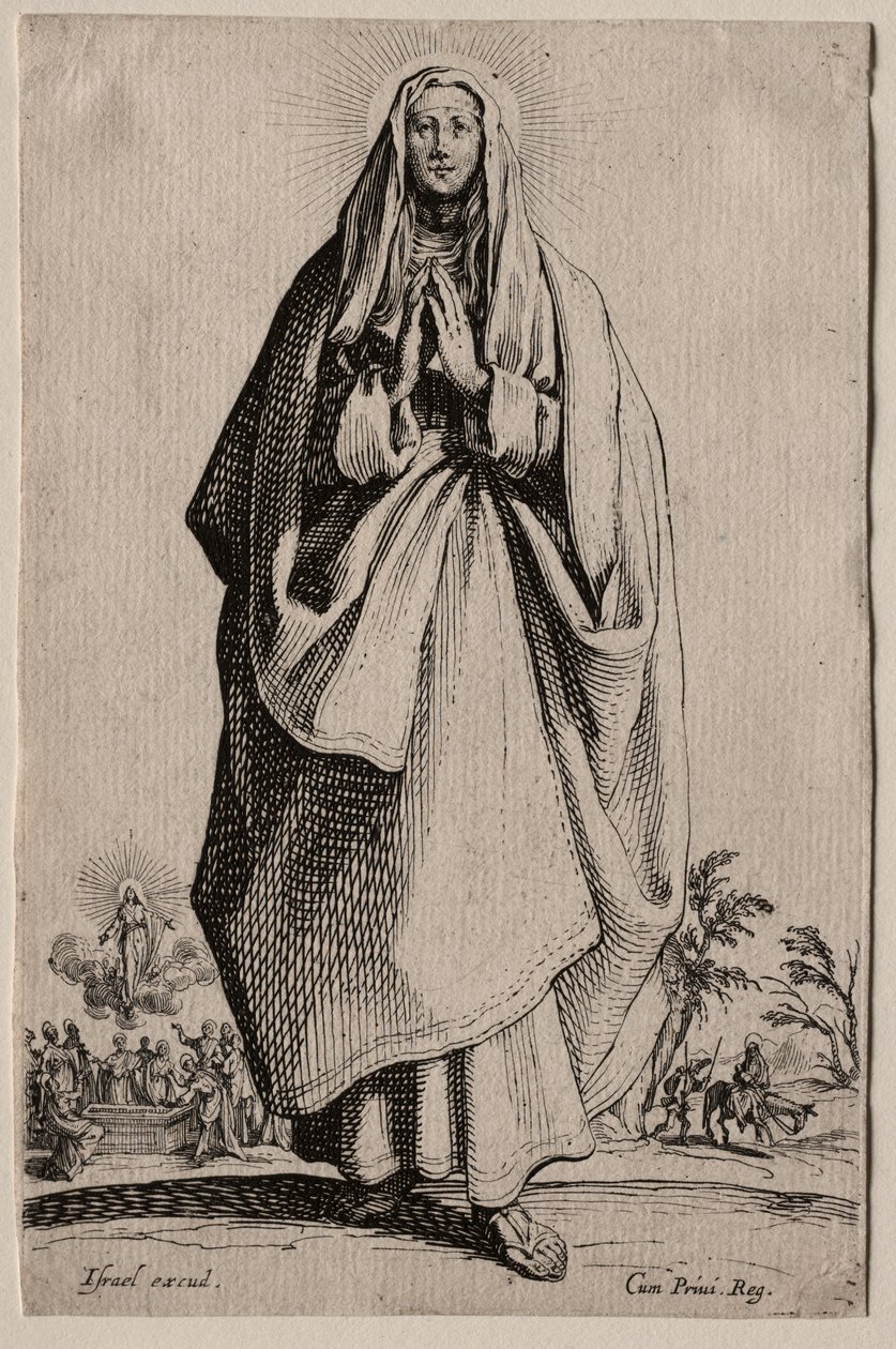 Salvatoris Beatae Mariae Virginis Sanctorum Apostolorum Icones/Les Grands Apôtres: La Sainte Vierge von Jacques Callot