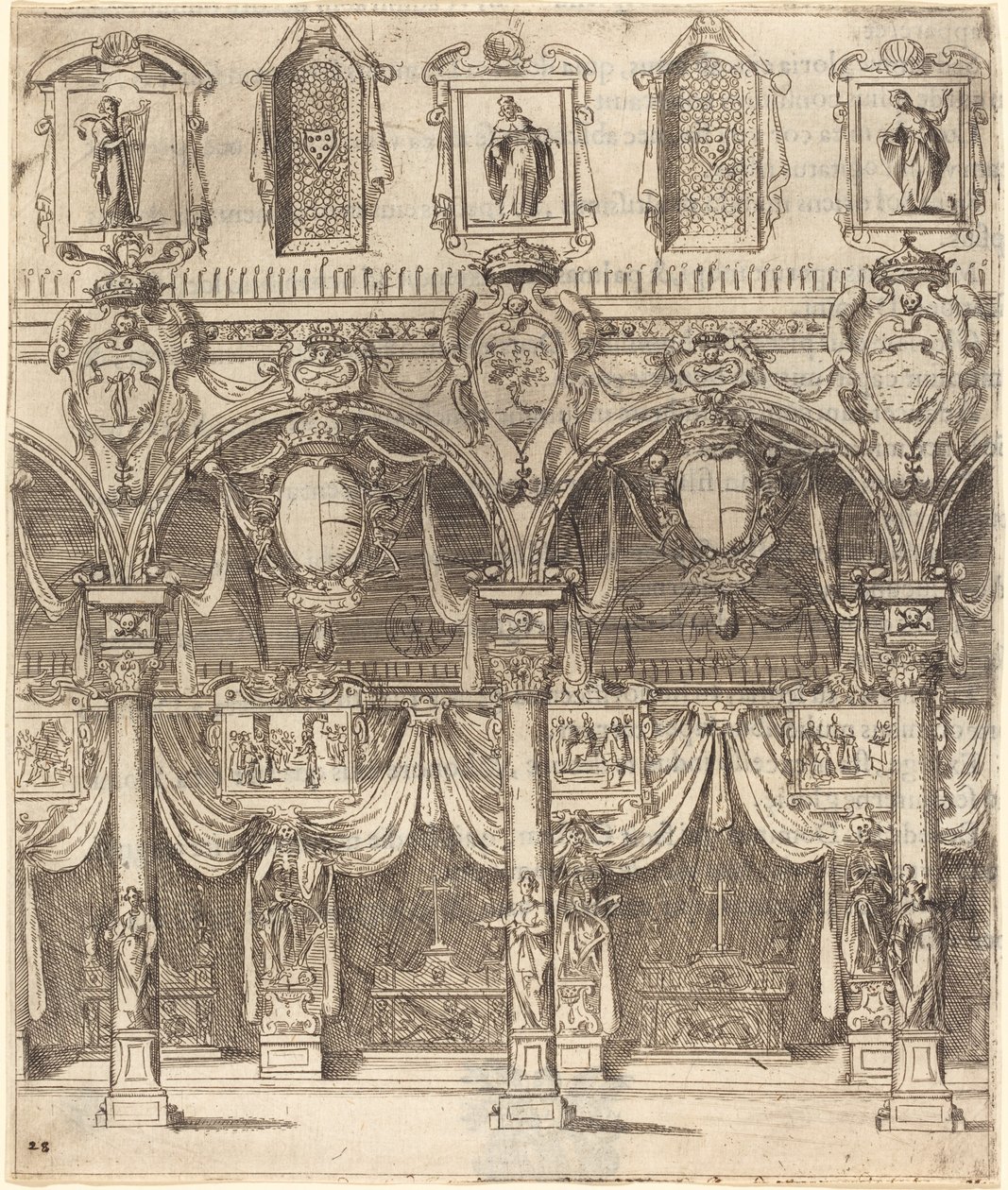 Seitenschiff von San Lorenzo, Florenz von Jacques Callot