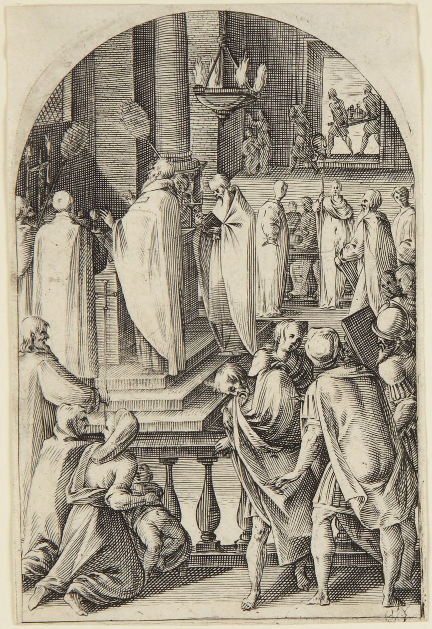 Der heilige Basilius zelebriert das Messopfer von Jacques Callot