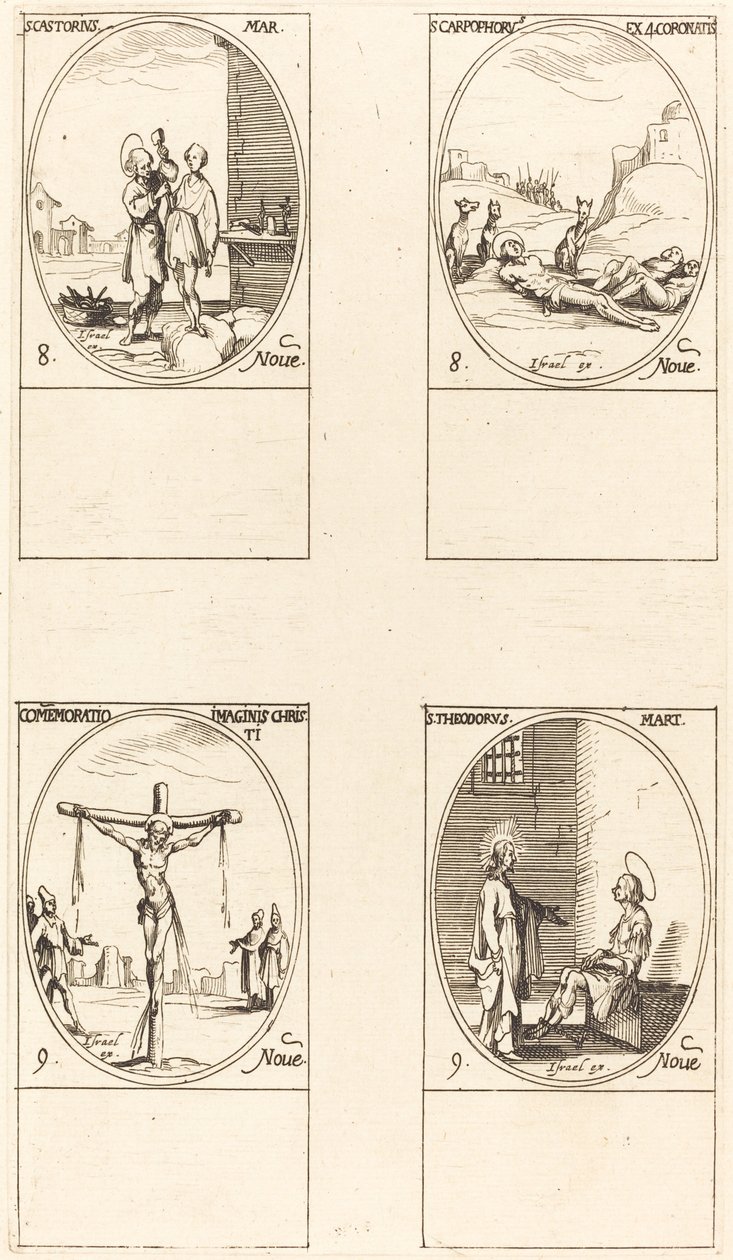 St. Castorius, St. Carpophorus & Die Vier Gekrönten Märtyrer, Gedenken an das Bild von Jacques Callot