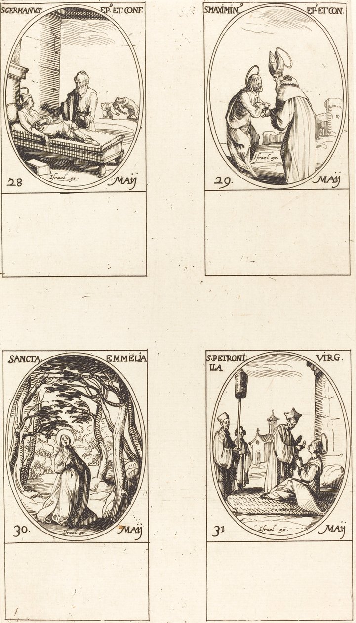 St. Germanus von Paris; St. Maximinus; St. Emmelia; St. Petronilla von Jacques Callot