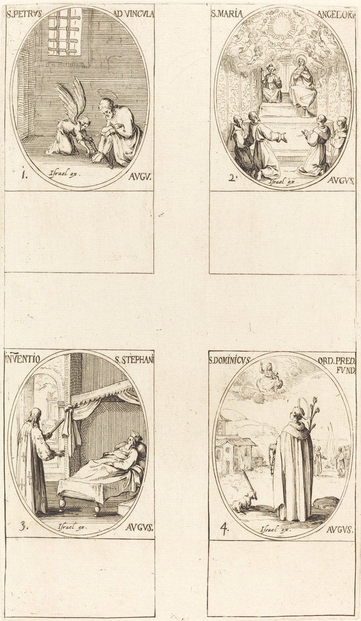 St. Peter, Apostel; St. Maria der Engel; Entdeckung des Körpers von St. Stephan; St. Dom von Jacques Callot