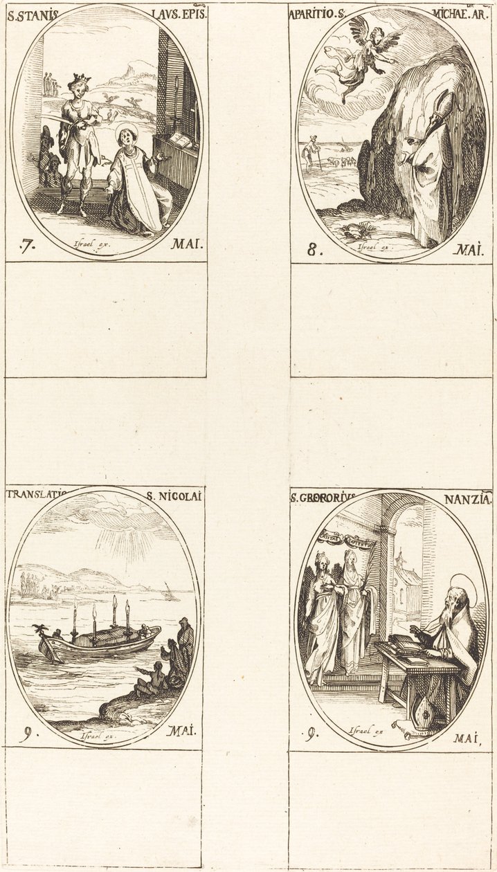 St. Stanislaus; Die Erscheinung des St. Michael; Die Überführung des St. Nikolaus; St. G von Jacques Callot