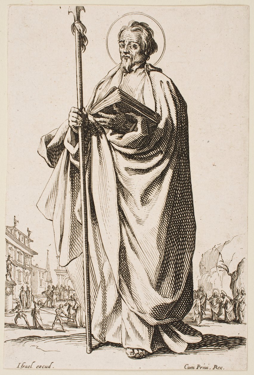 St. Thomas, aus der Serie „Die großen Apostel“ von Jacques Callot