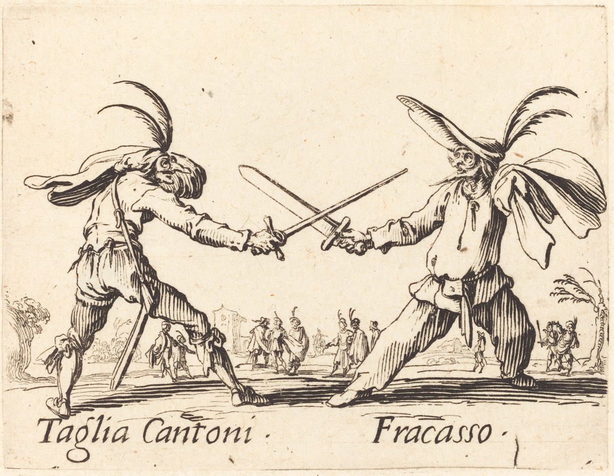 Taglia Cantoni und Fracasso von Jacques Callot