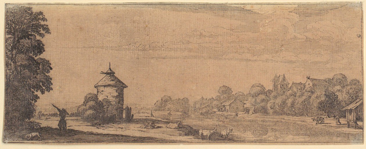 Taubenschlag, Blatt 2 der Folge "Die vier Landschaften" von Jacques Callot