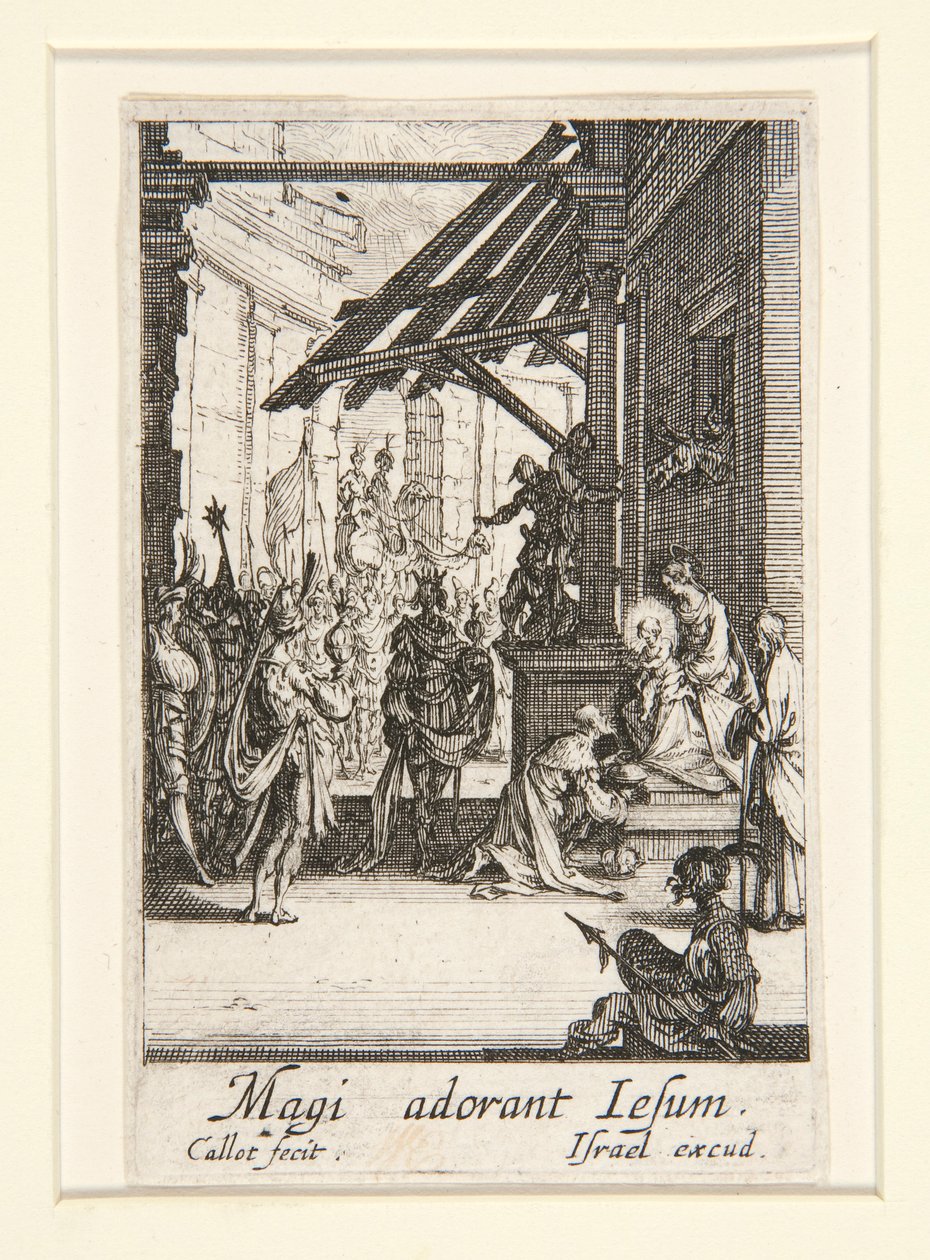 Die Anbetung der Könige, Nr. 8 aus Das Leben der Jungfrau von Jacques Callot