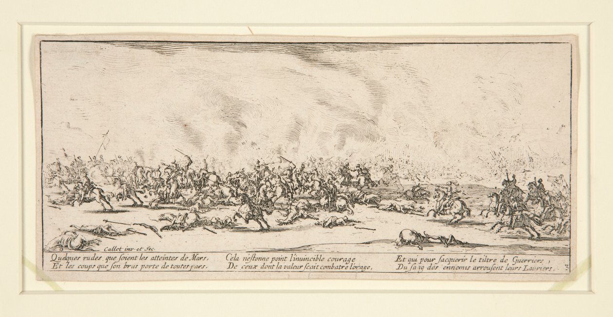 Die Schlacht, aus Die Elenden und Katastrophen des Krieges von Jacques Callot