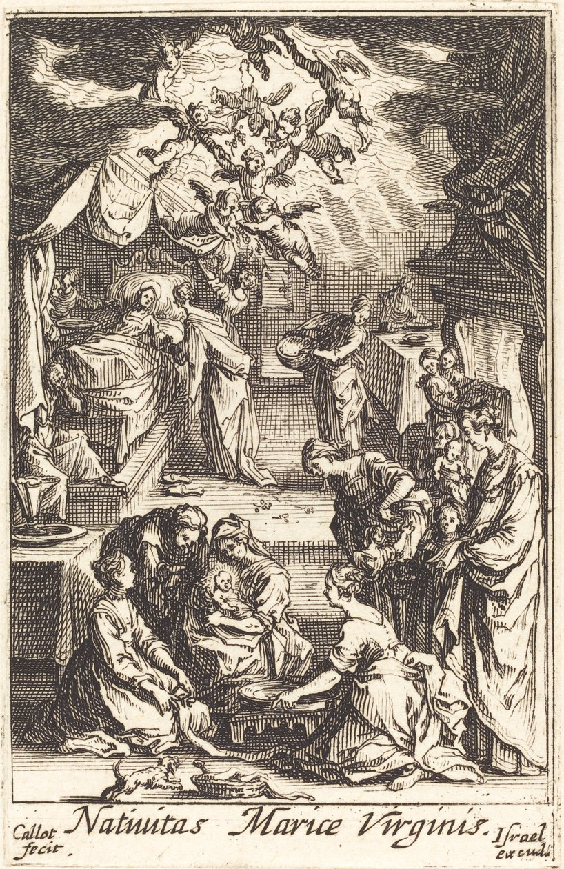 Die Geburt der Jungfrau, um oder nach 1630 von Jacques Callot
