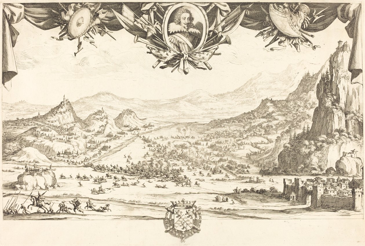 Der Kampf von Avigliana, um oder nach 1631 von Jacques Callot