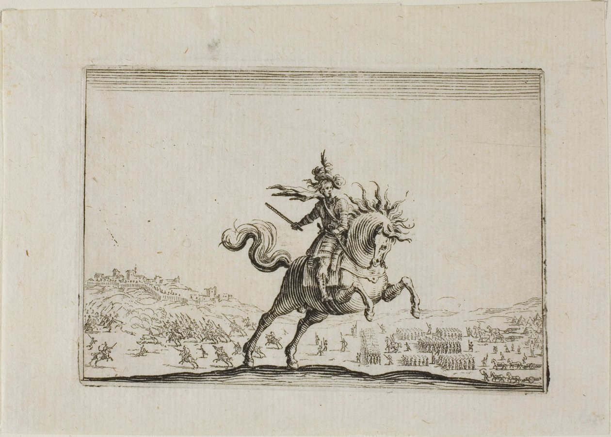 Der Kommandant zu Pferd, aus Die Caprices von Jacques Callot