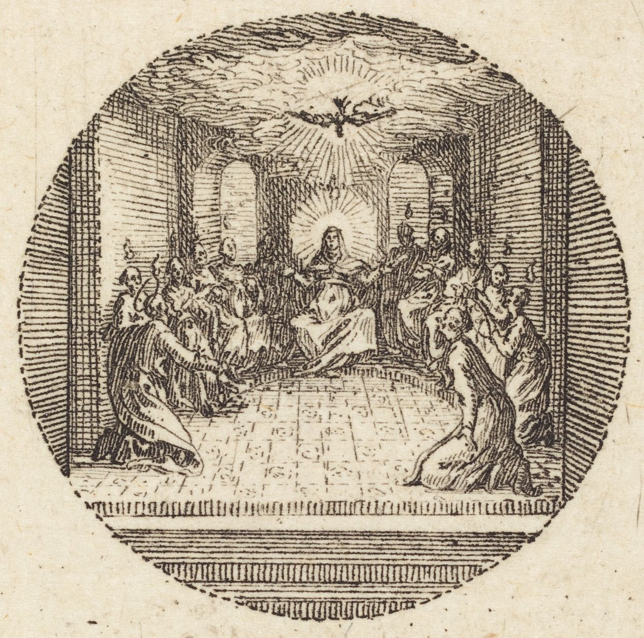 Der Abstieg der Heiligen Taube, um 1631 von Jacques Callot