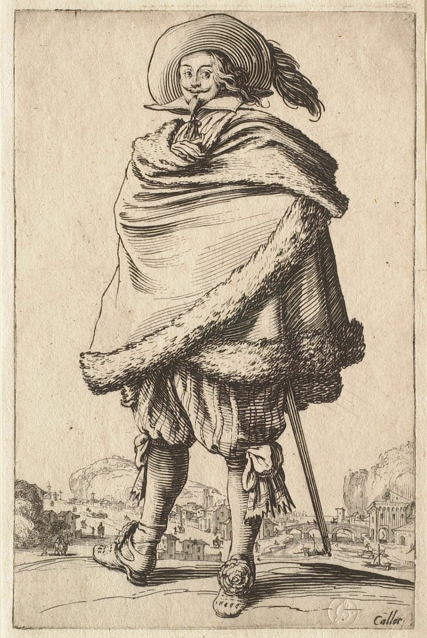 Der Herr im Pelzbesetzten Mantel von Jacques Callot