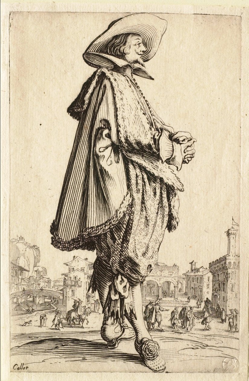 Der Herr mit gefalteten Händen von Jacques Callot
