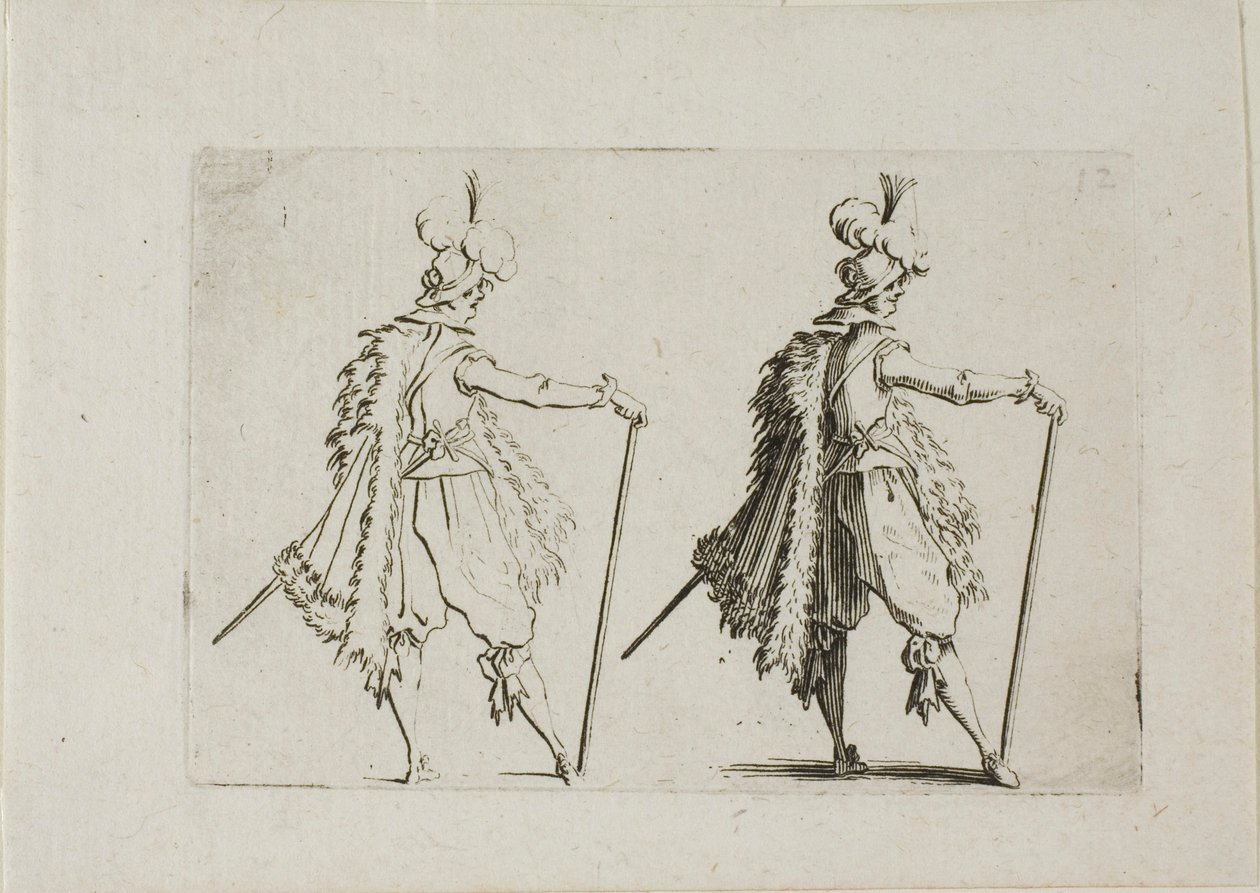 Der Herr mit einem großen Stock, aus Die Caprices von Jacques Callot