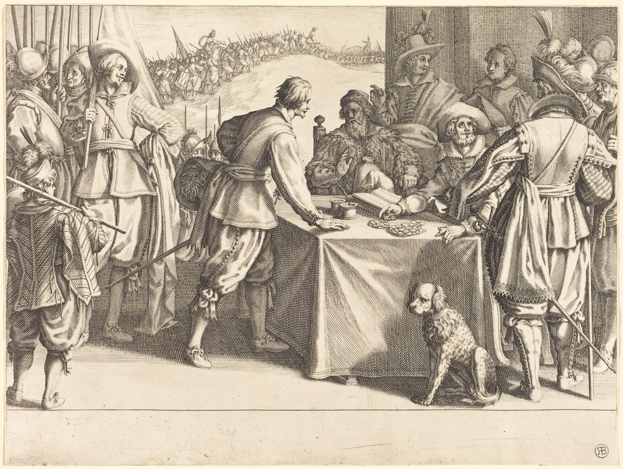 Die Anwerbung der Truppen von Jacques Callot