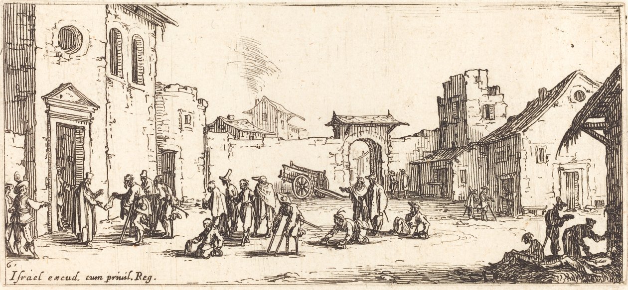 Das Krankenhaus aus Die kleinen Elendigkeiten des Krieges von Jacques Callot