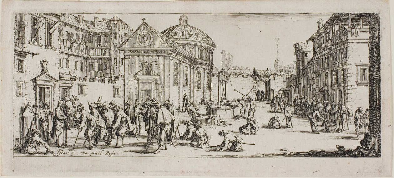 Das Krankenhaus, Tafel fünfzehn aus Die Leiden des Krieges von Jacques Callot