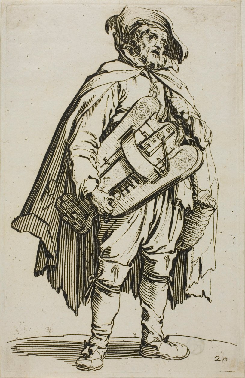 Der Leierkastenmann, Platte zwei aus Die Bettler von Jacques Callot