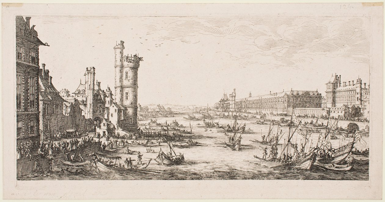 Die großen Ansichten von Paris: Blick auf den Louvre von Jacques Callot
