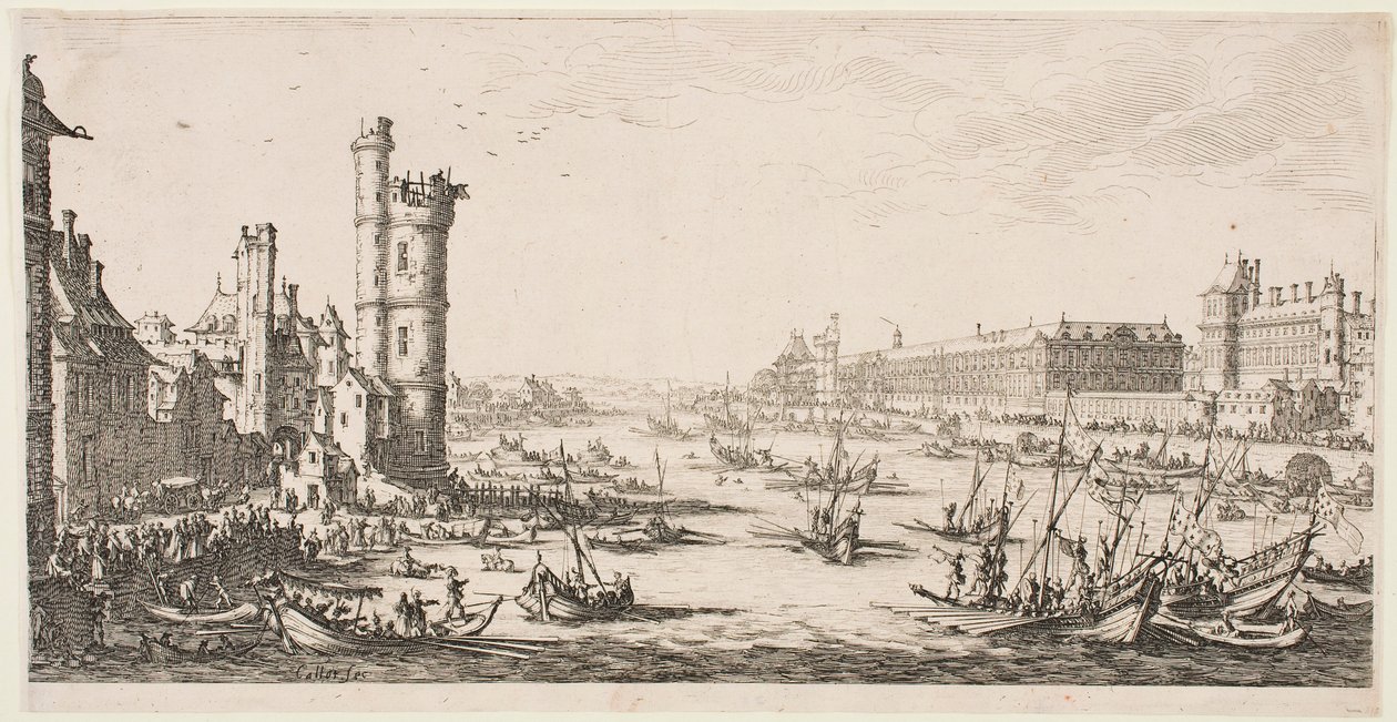 Die großen Ansichten von Paris: Ansicht des Louvre von Jacques Callot