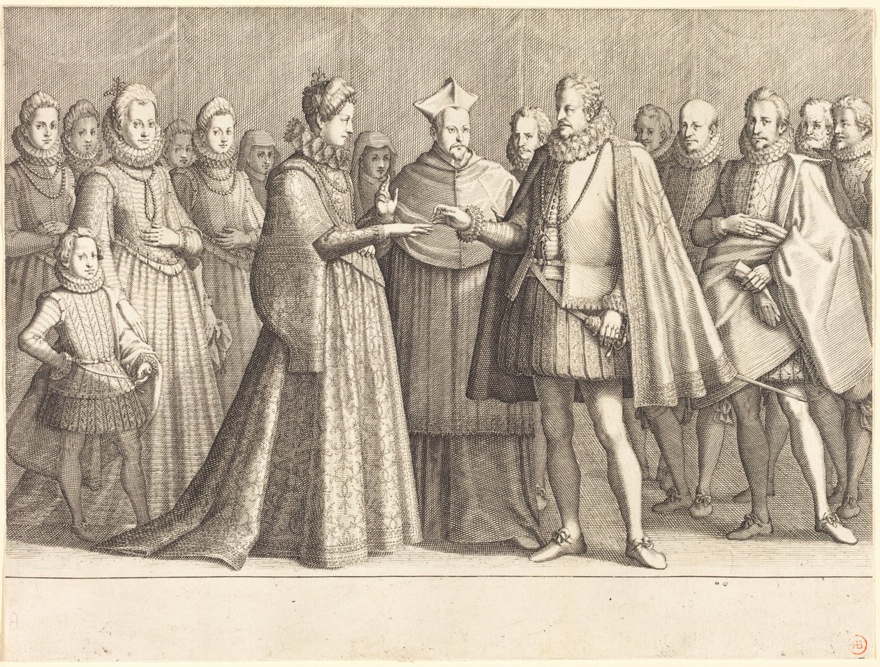 Die Hochzeit von Ferdinando und Christine von Lothringen von Jacques Callot