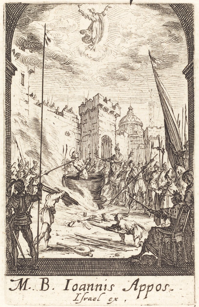 Das Martyrium des heiligen Johannes des Evangelisten von Jacques Callot