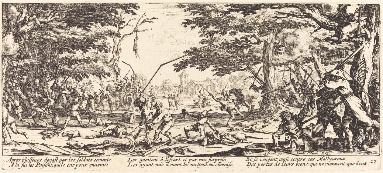 Die Bauern rächen sich, ca. 1633 von Jacques Callot