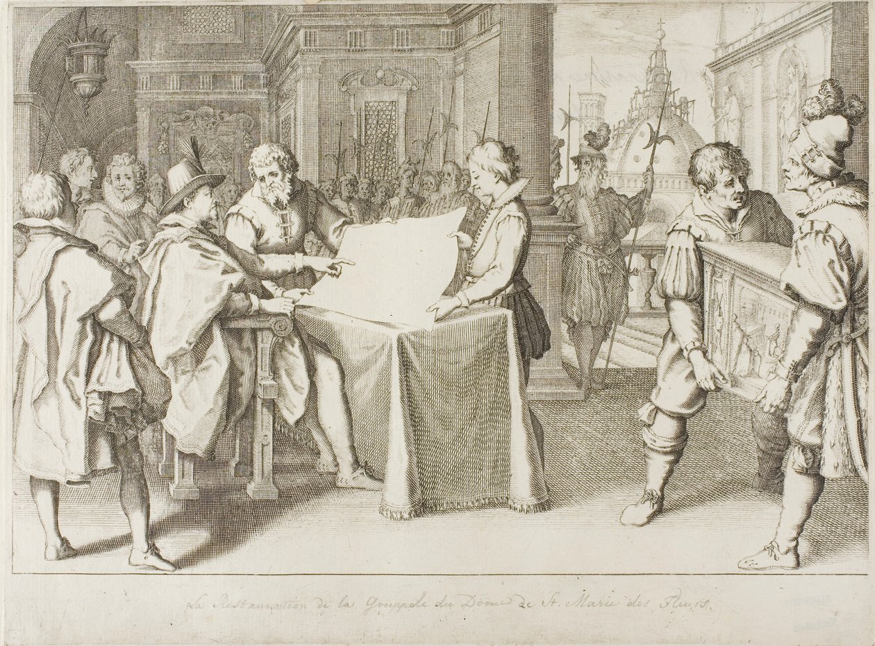 Die Restaurierung der Kuppel von Florenz von Jacques Callot