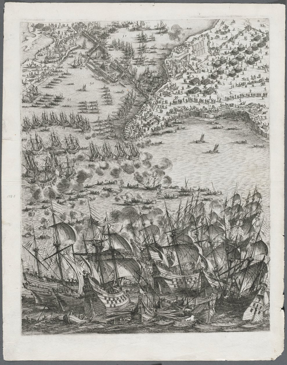 Die Belagerung von La Rochelle: Platte 11, 1628-1630 von Jacques Callot