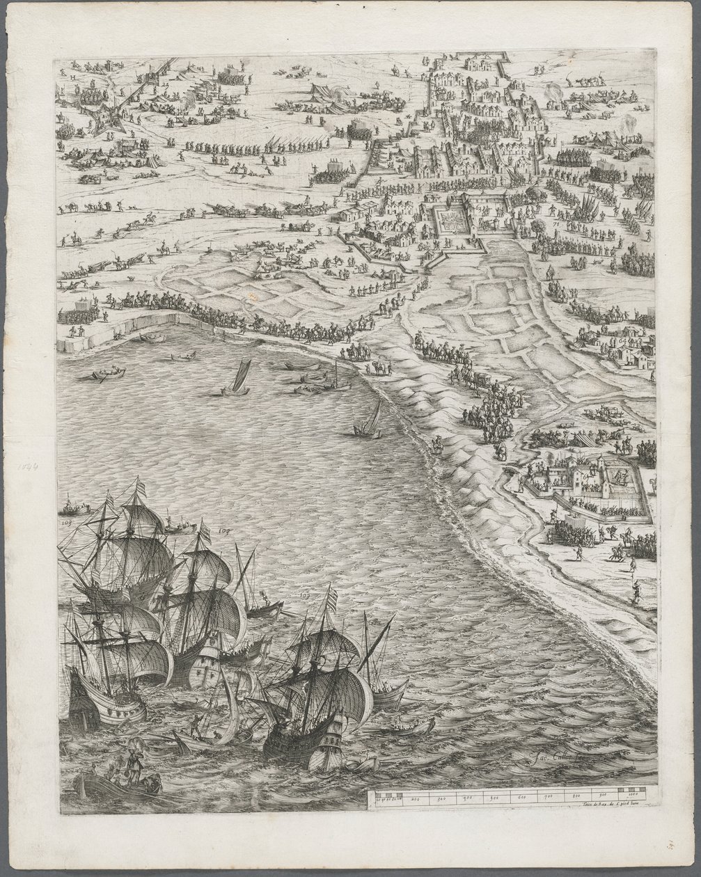 Die Belagerung von La Rochelle: Platte 12, 1628-1630 von Jacques Callot