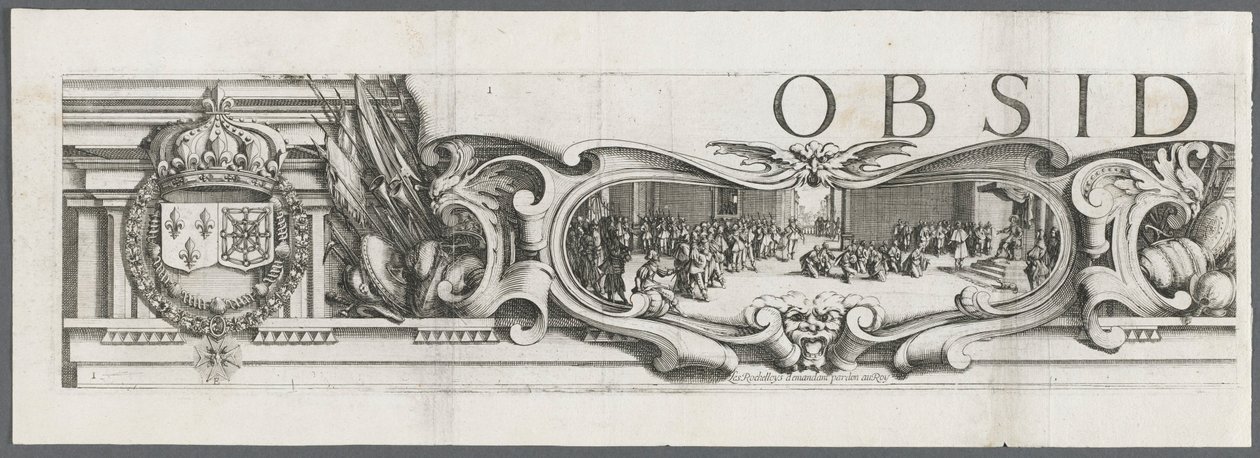 Die Belagerung von La Rochelle: Platte 1 von Jacques Callot