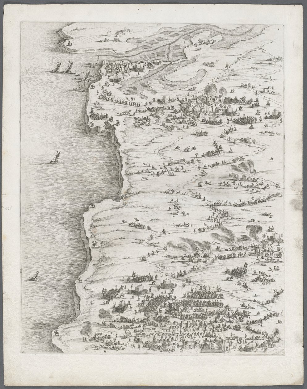 Die Belagerung von La Rochelle: Platte 5, 1628-1630 von Jacques Callot