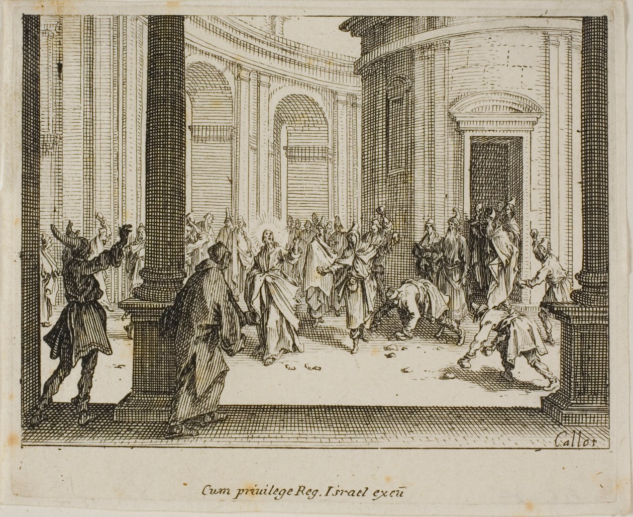 Die Steinigung Jesu, aus dem Neuen Testament von Jacques Callot