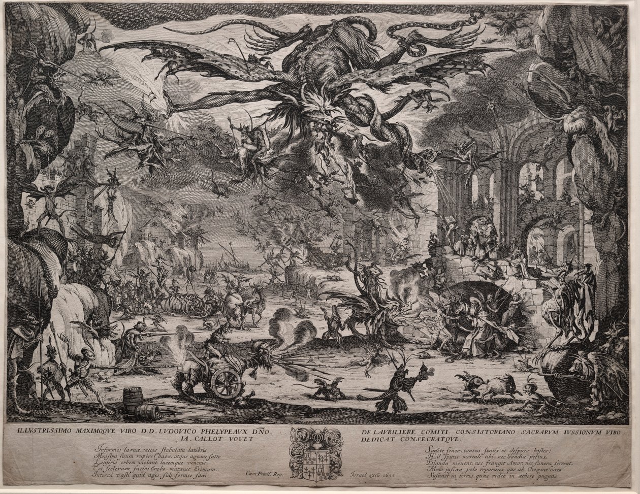Die Versuchung des Heiligen Antonius zweite Version, 1635 von Jacques Callot