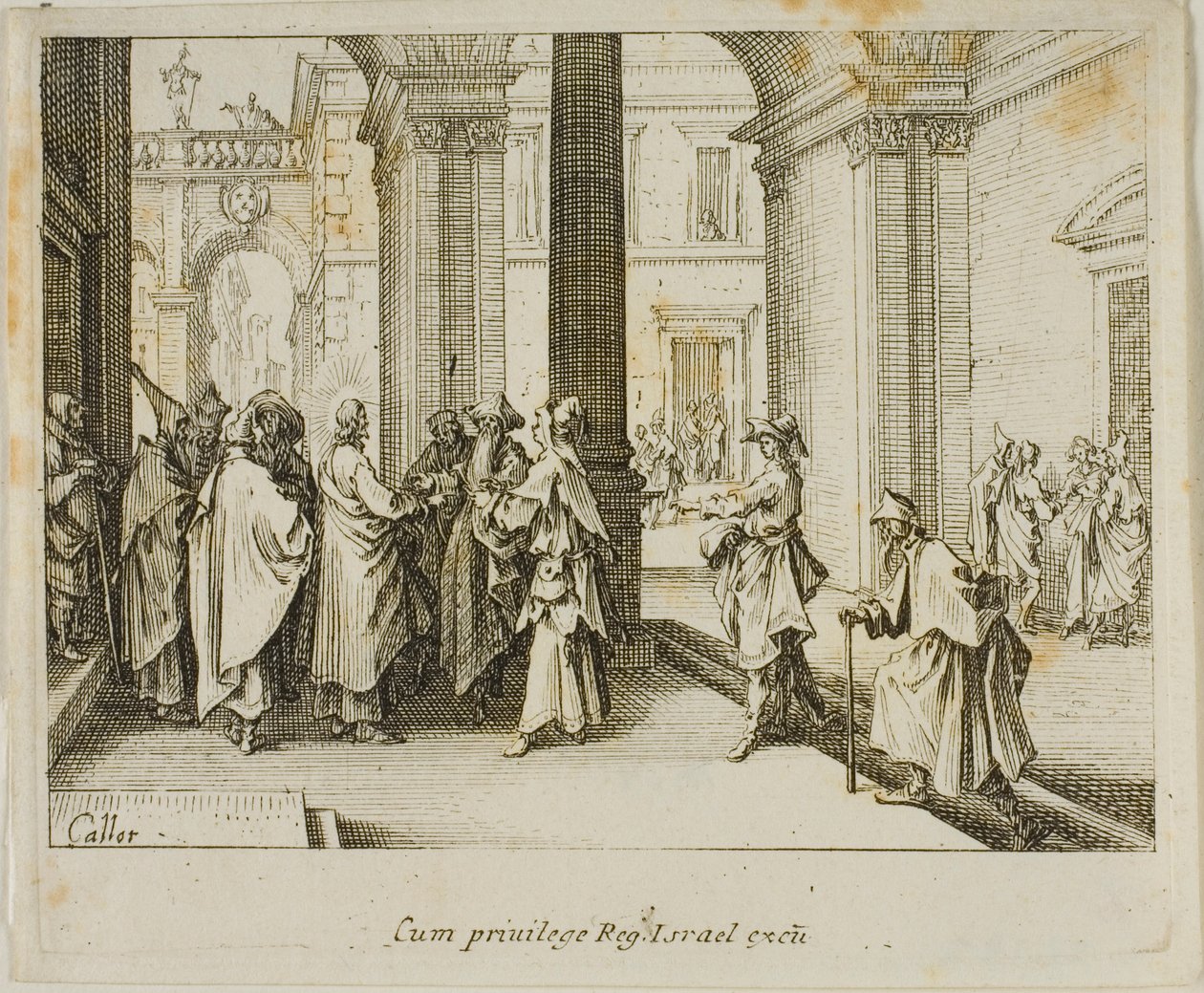 Der Tribut an Caesar, aus dem Neuen Testament von Jacques Callot