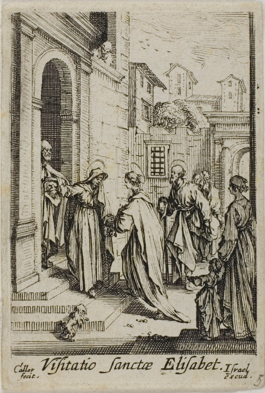 Der Besuch der Heiligen Elisabeth, aus Das Leben der Jungfrau von Jacques Callot