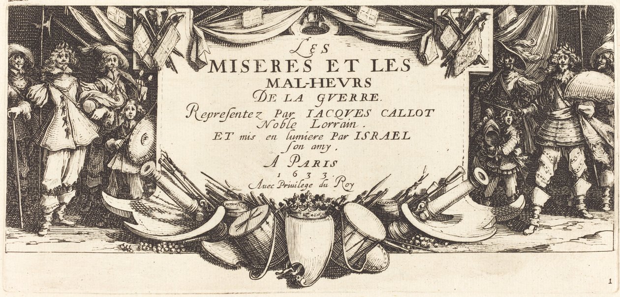 Titelseite für "Die großen Leiden des Krieges" von Jacques Callot