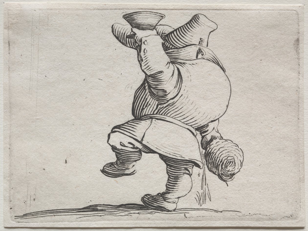 Verschiedene bucklige Figuren von Iacopo Callot (Trinker von hinten gesehen) von Jacques Callot