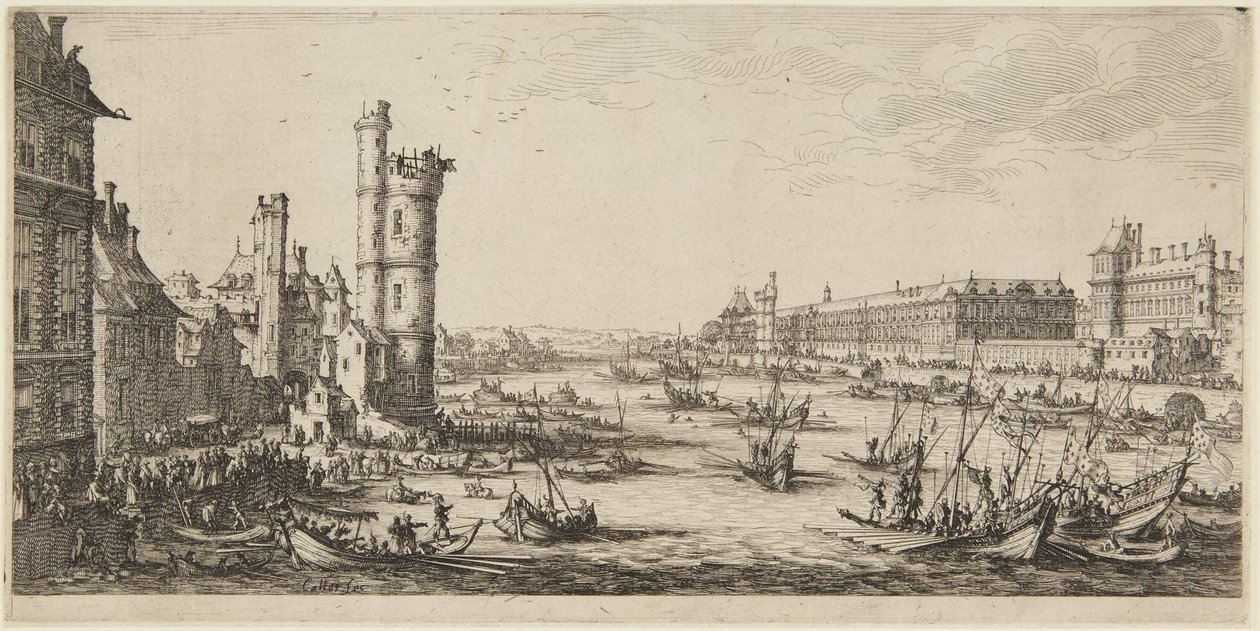 Ansicht des Louvre von Jacques Callot