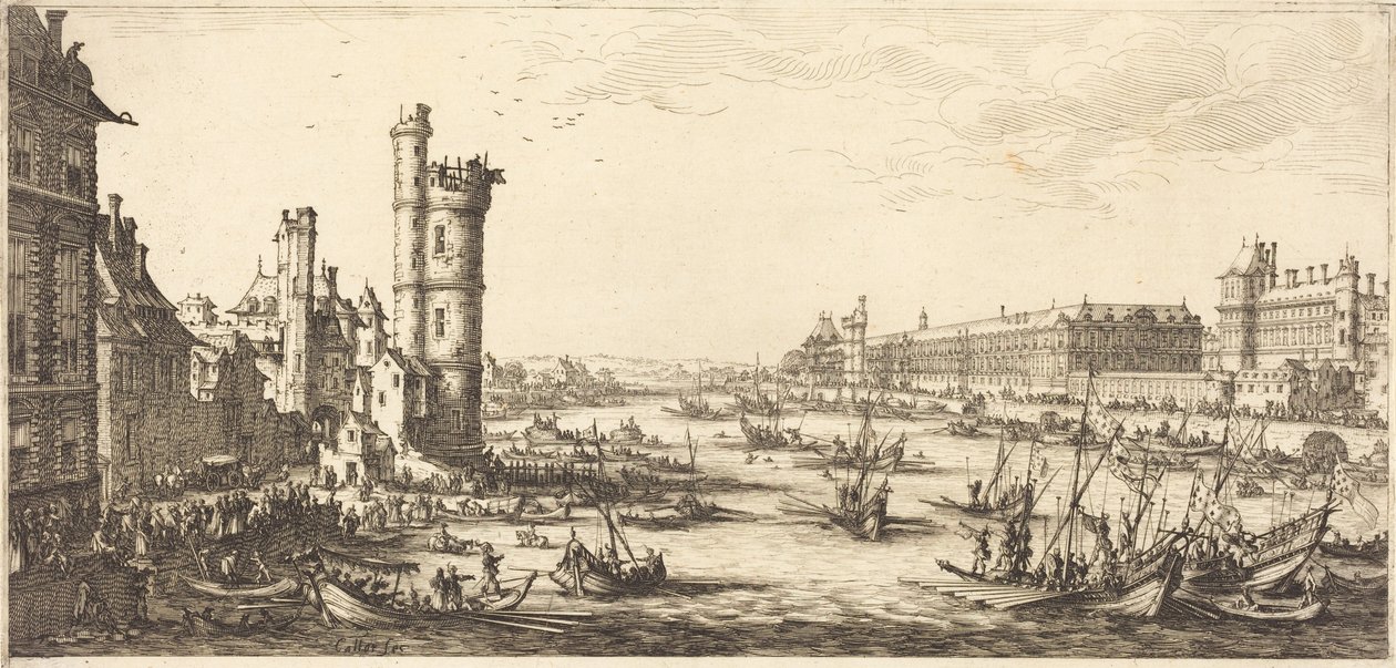Ansicht des Louvre von Jacques Callot