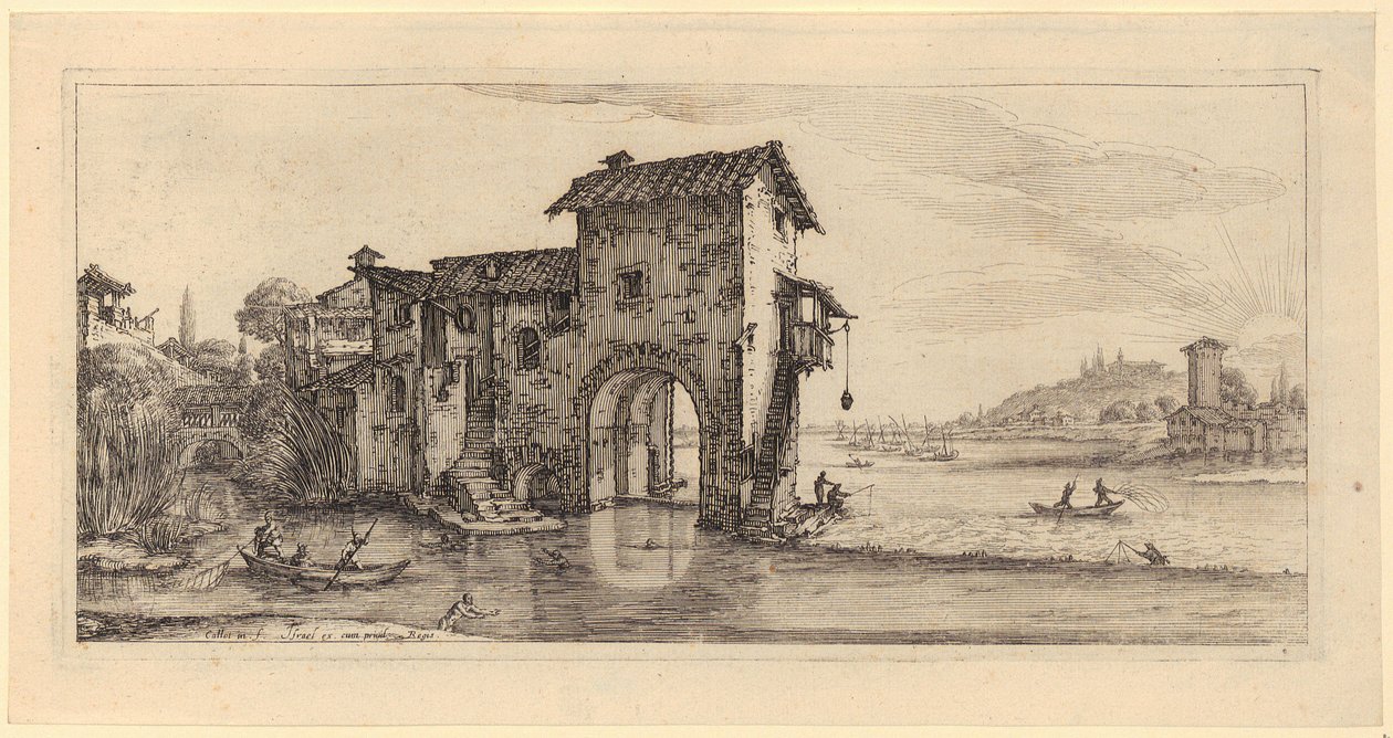 Wassermühle, Blatt 7 der Folge "Landschaften für Giovanni de