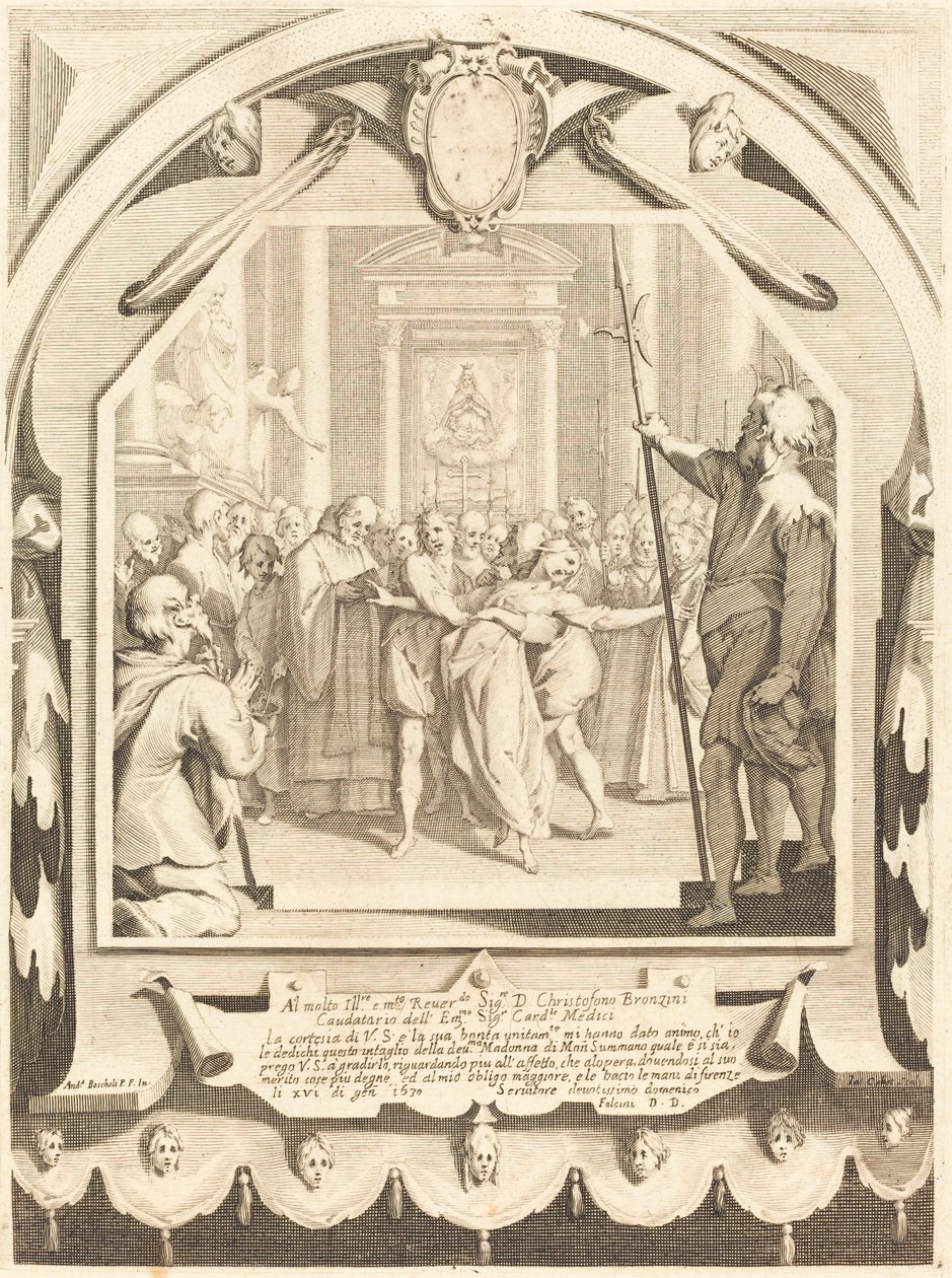 Die Besessenen von Jacques Callot after Andrea Boscoli